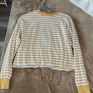 Brandy Melville yellow striped top